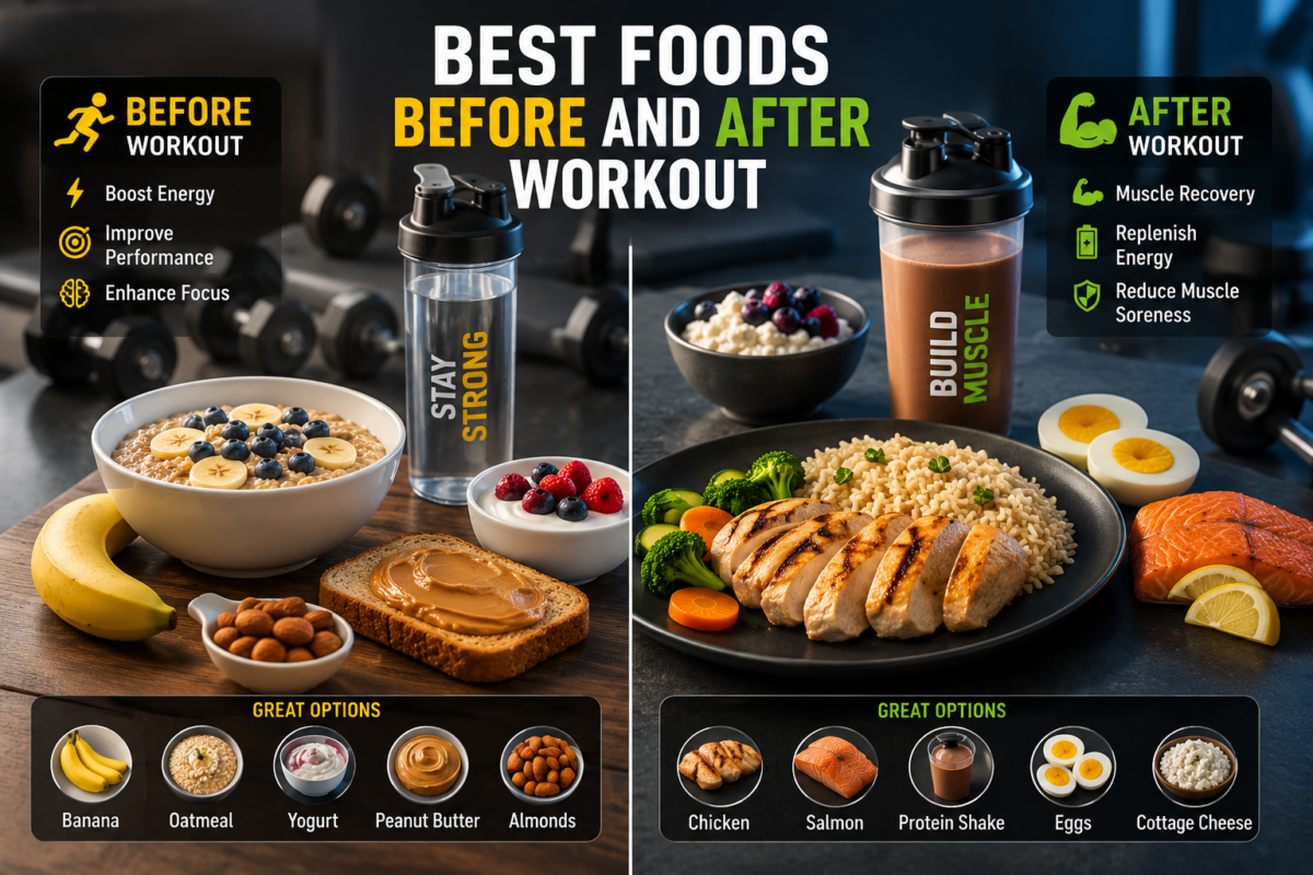 best foods before and after workout for muscle growth