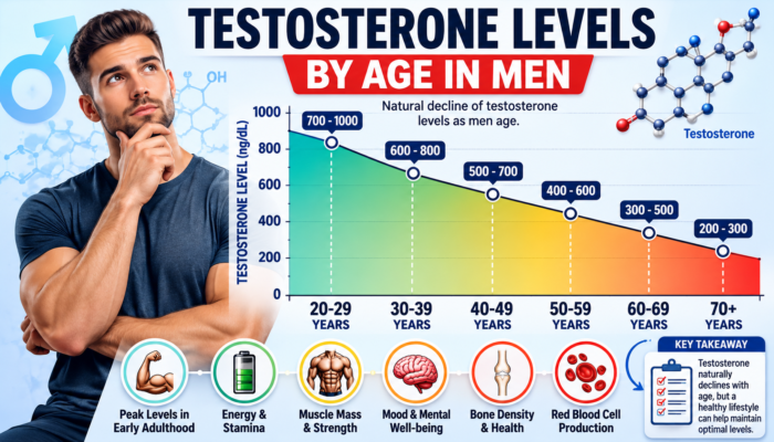 Testosterone Levels by Age Chart