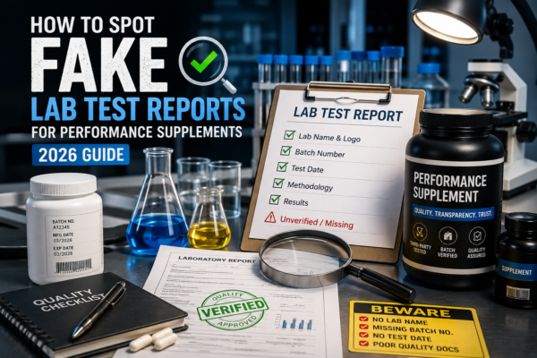 How to spot fake lab test reports for performance supplements with batch number and quality verification checklist
